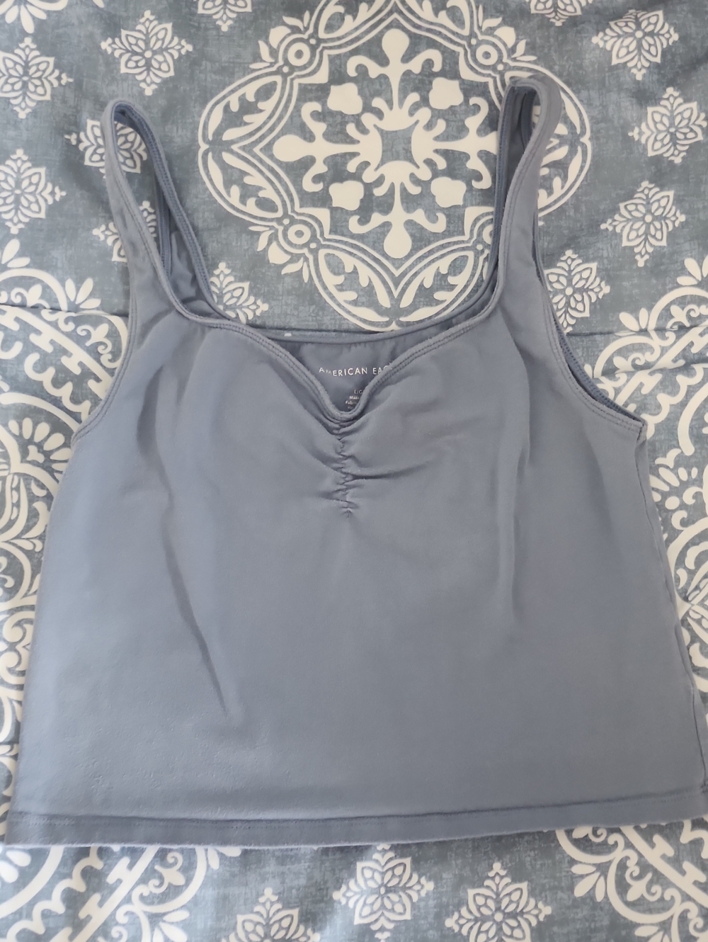 American Eagle Outfitters Slate Blue Scoop Camisole Large